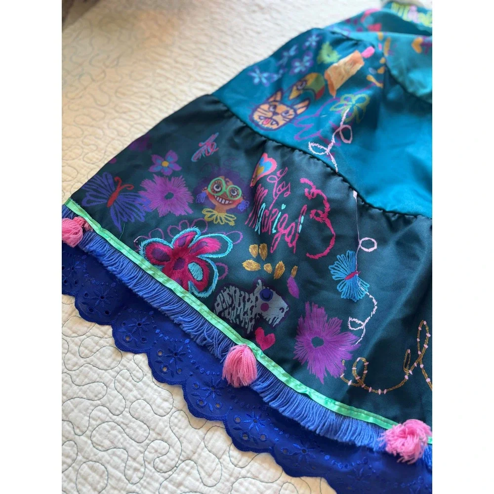 Disney Encanto Mirabel Costume Dress Girls Size 9/10 - Picture 3 of 7